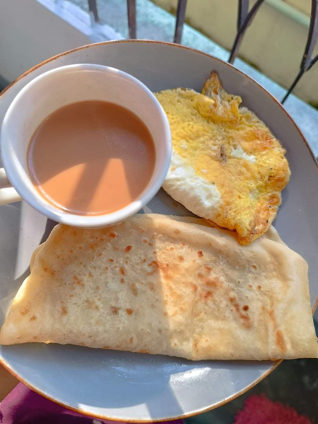 Paratha + Omelet + Tea